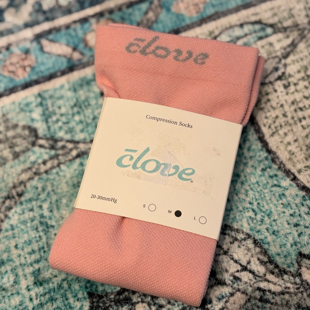 Clove Pink Compression Socks size medium